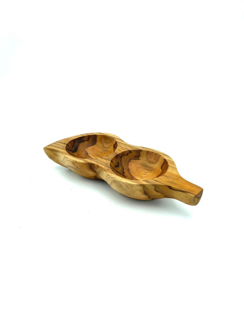 Bowl 2 agujeros de madera