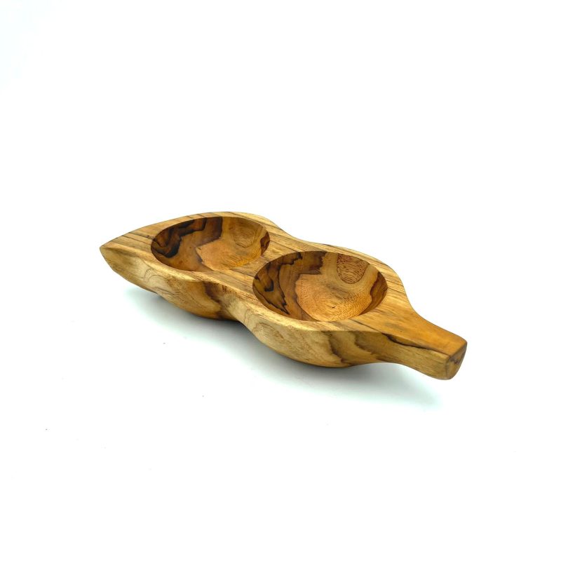 Bowl 2 agujeros de madera